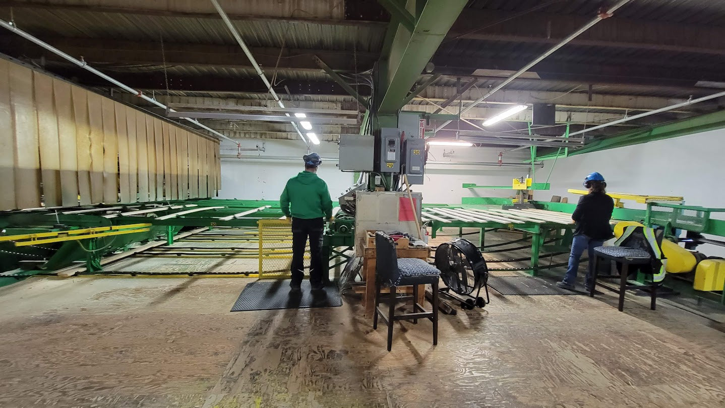 Production workers at remanufacturing facility in Prince George. 